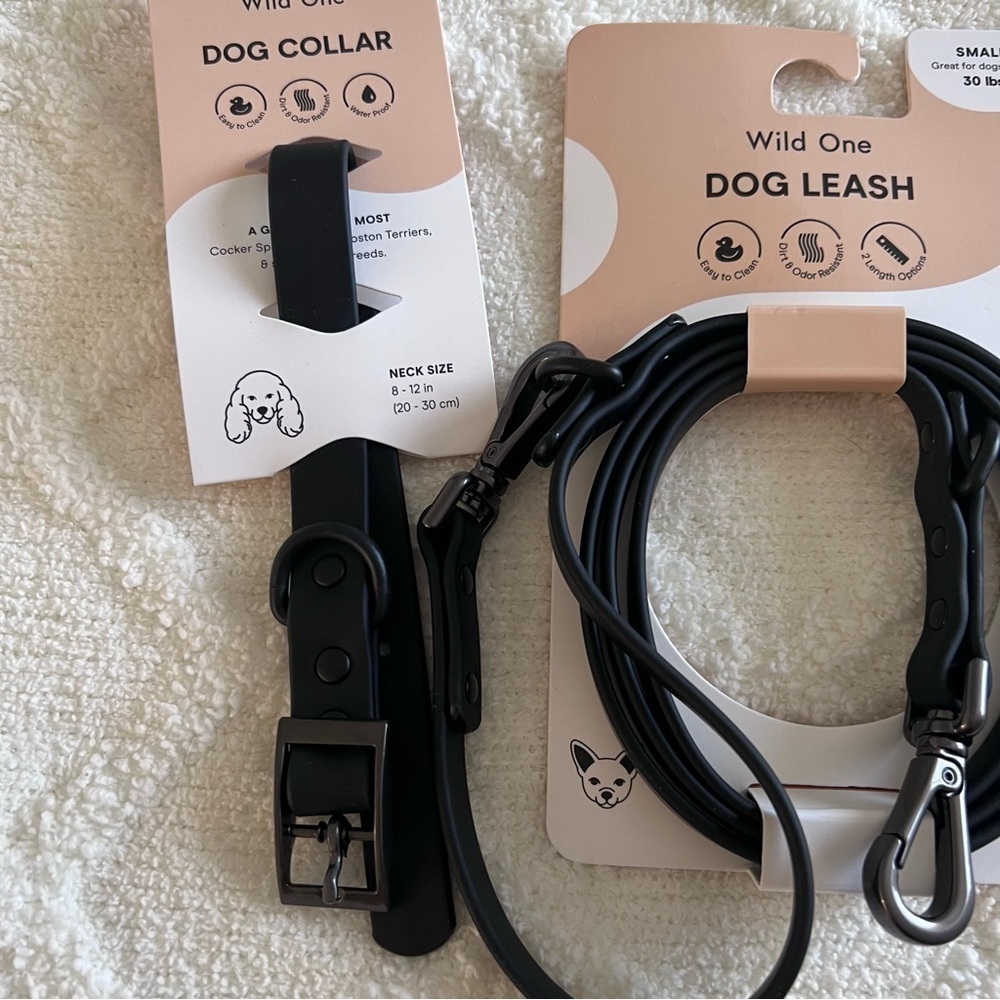 NEW Wild One leash and collar black set size small - Picture 6 of 10